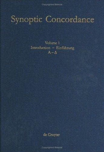Tapa de Synoptic concordance