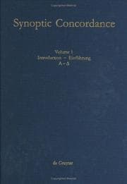 Tapa de Synoptic concordance