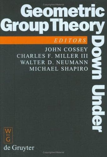 Tapa de Geometric Group Theory Down Under