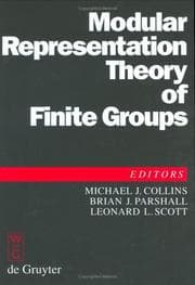 Tapa de Modular representation theory of finite groups: proceedings of a symposium, held at the University of  Virginia, Charlottesville, May 8 - 15 1998
