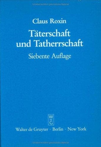 Tapa de Taterschaft Und Tatherrschaft
