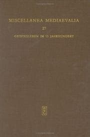 Tapa de Geistesleben Im 13. Jahrhundert (Miscellanea Mediaevalia)