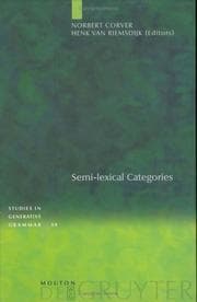 Tapa de Semi-lexical categories: the function of content words and the content of function words