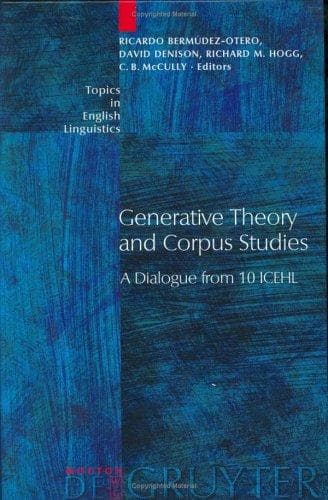 Tapa de Generative theory and corpus studies