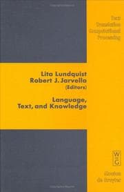 Tapa de Language, text, and knowledge