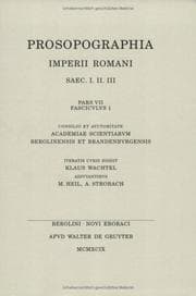 Tapa de Prosopographia Imperii Romani