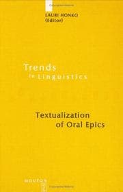 Tapa de Textualization of Oral Epics (Trends in Linguistics: Studies and Monographs, 128) (Trends in Linguistics: Studies and Monographs)