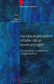 Tapa de The historical evolution of earlier African American English