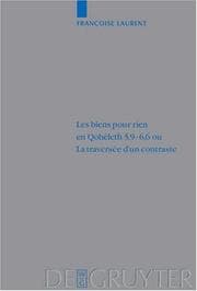 Tapa de Biens Pour Rien En Qo 5,9-6,6 Qu LA Traversee D'UN Contraste (Beiheft Zur Zeitschrift Fur Die Alttestamentliche Wissenschaft)