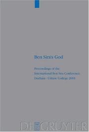 Tapa de Ben Sira's God (Beiheft Zur Zeitschrift Fur Die Alttestamentliche Wissenschaft)