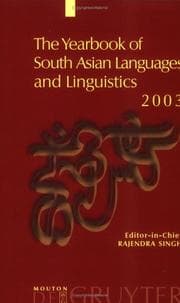 Tapa de The Yearbook Of South Asian Languages And Linguistics 2003