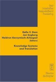 Tapa de Knowledge systems and translation