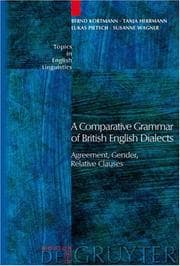 Tapa de A comparative grammar of British English dialects