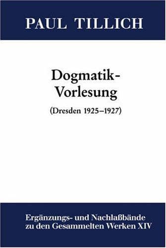 Tapa de Dogmatik-Vorlesung (Dresden 1925-1927)