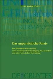 Tapa de Das Unpersonliche Passiv