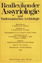 Tapa de Reallexikon der Assyriologie und vorderasiatischen Archa ologie