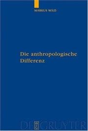 Tapa de Die Anthropologische Differenz