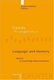 Tapa de Language and Memory: Aspects of Knowledge Representation (Trends in Linguistics: Studies and Monographs, 173)