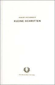Tapa de Kleine Schriften