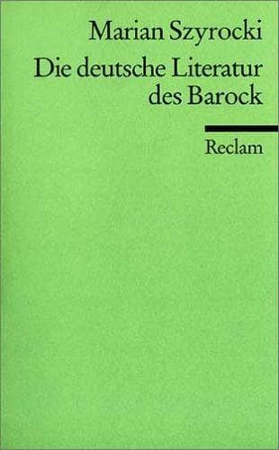 Tapa de Die deutsche Literatur des Barock