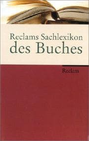 Tapa de Reclams Sachlexikon des Buches.
