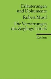 Tapa de Die Verwirrungen des Zöglings Törleß. Erläuterungen und Dokumente