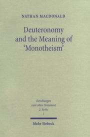 Tapa de Deuteronomy and the meaning of "monotheism"