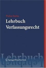 Tapa de Lehrbuch Verfassungsrecht