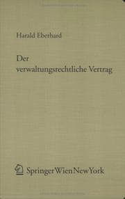 Tapa de Der verwaltungsrechtliche Vertrag