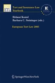 Tapa de European Tort Law 2005
