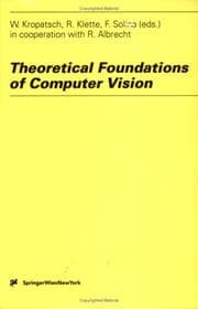 Tapa de Theoretical foundations of computer vision