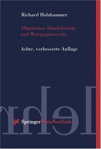 Tapa de Allgemeines Handelsrecht und Wertpapierrecht