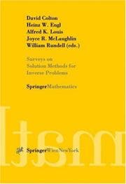 Tapa de Surveys on Solution Methods for Inverse Problems