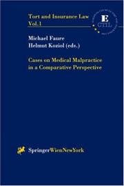 Tapa de Cases on medical malpractice in a comparative perspective