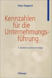 Tapa de Kennzahlen für die Unternehmungsführung