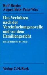 Tapa de Das Verfahren nach der Vereinfachungsnovelle und vor dem Familiengericht