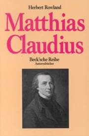 Tapa de Matthias Claudius