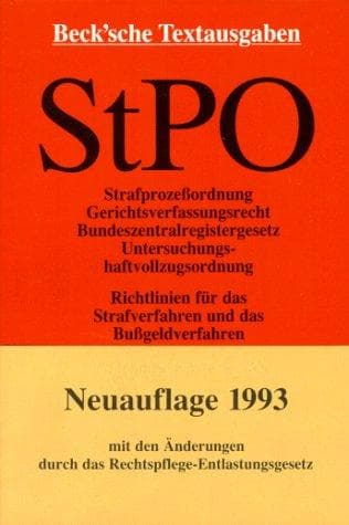 Tapa de Strafprozessordnung