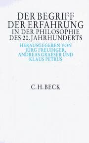 Tapa de Der Begriff der Erfahrung in der Philosophie des 20. Jahrhunderts