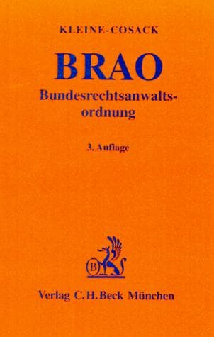 Tapa de Bundesrechtsanwaltsordnung