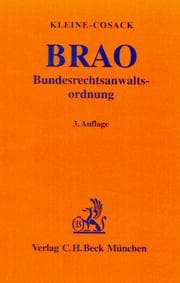 Tapa de Bundesrechtsanwaltsordnung