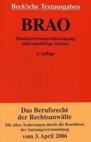 Tapa de Bundesrechtsanwaltsordnung, Bundesrechtsanwaltsgebührenordnung und zugehörige Gesetze
