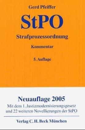 Tapa de Strafprozessordnung