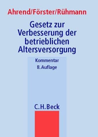Tapa de Betriebsrentengesetz