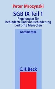 Tapa de SGB IX 1. Regelungen für behinderte und von Behinderung bedrohte Menschen. Kommentar