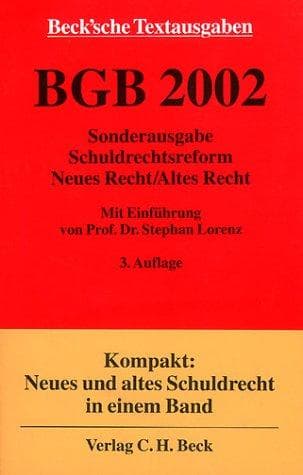 Tapa de Bürgerliches Gesetzbuch 2002