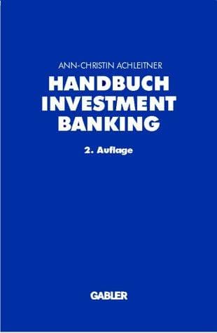 Tapa de Handbuch Investment Banking