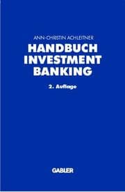 Tapa de Handbuch Investment Banking