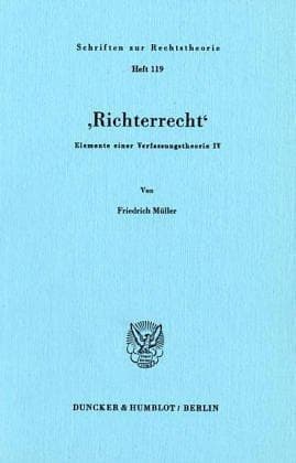Tapa de "Richterrecht"