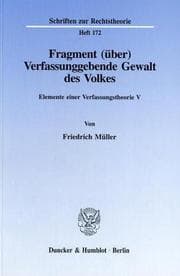 Tapa de Fragment (über) verfassunggebende Gewalt des Volkes